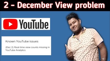 Real Time View Count Missing in YouTube Analytics // 2 december 2020 // View problem sonyoutube //