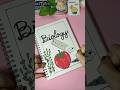 Easy &amp; Beautiful Front Page Design For Biology 🍓 #shorts #calligraphy #frontpage #anhhongcalligraphy