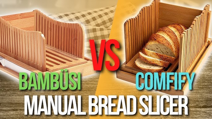 Bread Slicer Guide for Homemade Bread Bamboo Wooden Cutting Board