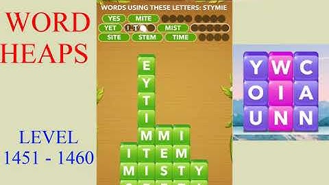 Word Heaps Level 1451 - 1460 | All Answers | Walkthrough