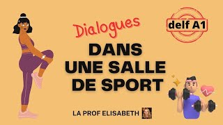 À la salle de sport. Français FLE - Dialogues pour la production orale du Delf A1.😍English subtitles