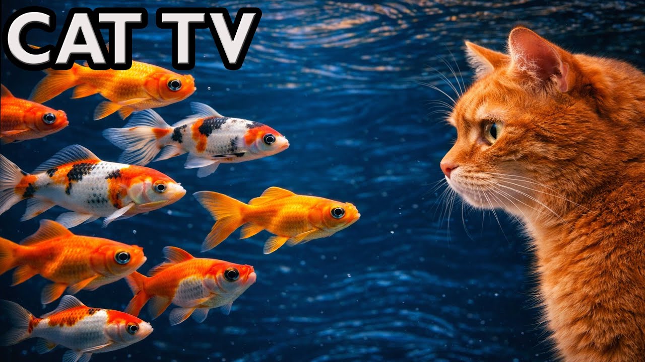 Cat TV Aquarium 🐟 8 Hours Fish Tank for Cats to Watch (4K, No Music)