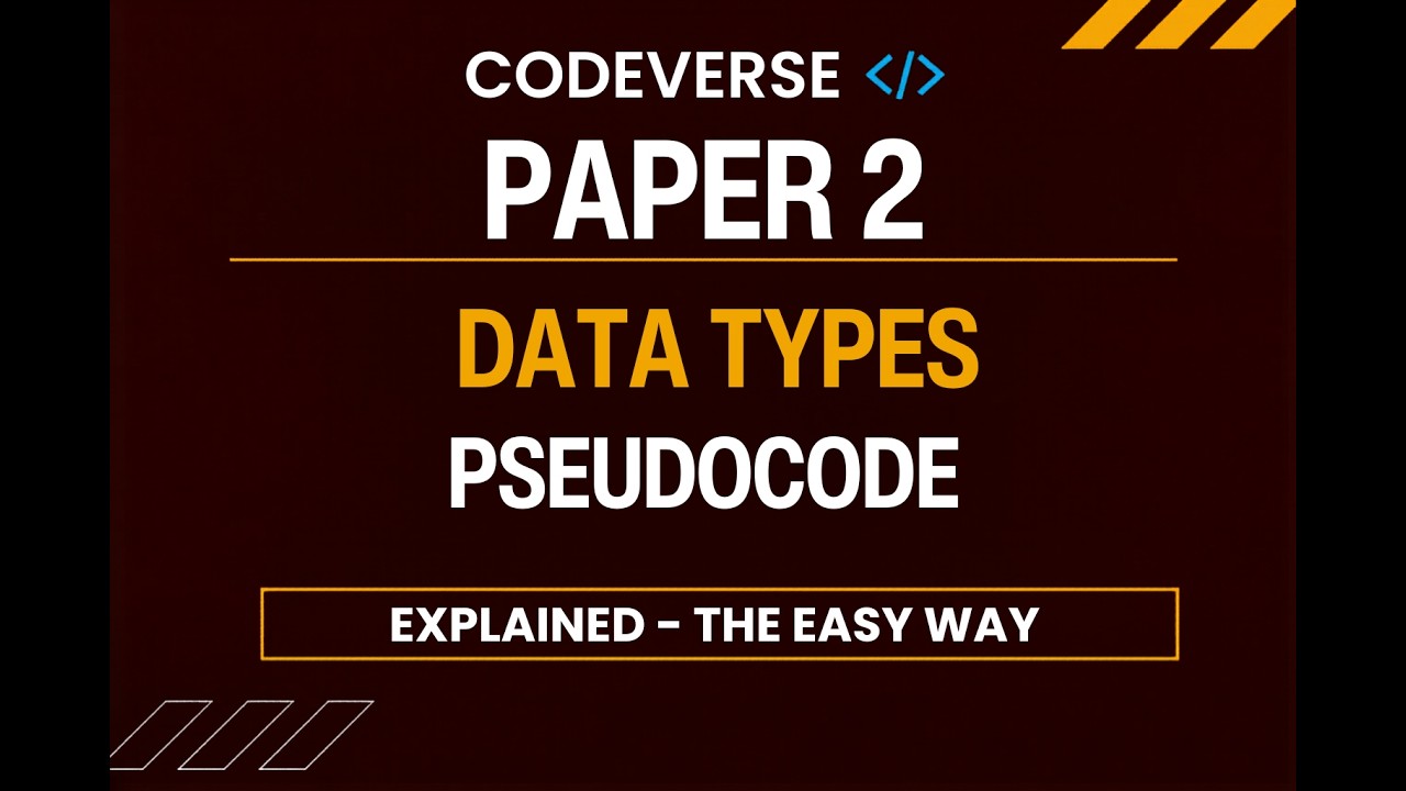 DATA TYPES MASTERCLASS in 10 Minutes | O/A Levels CS - YouTube