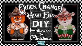 Retro Quick Change DIY/Halloween to Christmas/Quick Change Challenge