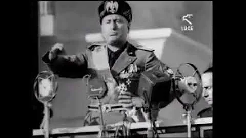 Historical Footage of Mussolini Speech