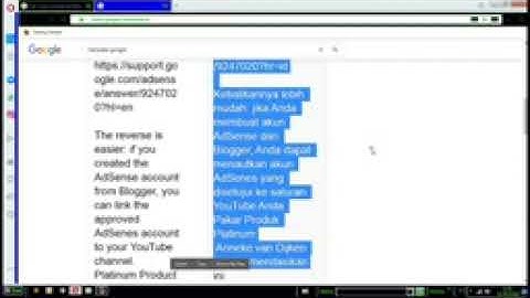 Cara menghubungkan akun adsense youtube dan blog