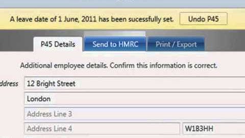 Issuing a P45 - BrightPay UK.mp4