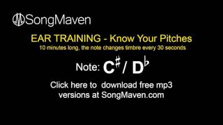 perfect pitch training tones, 10 minutes long - note = -c#/db