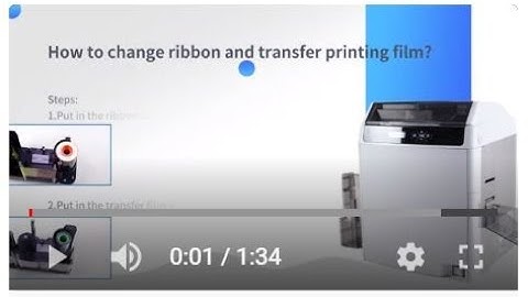DC-7600 Card Printer Video Guidance 1: Installing the ribbon and retransfer film