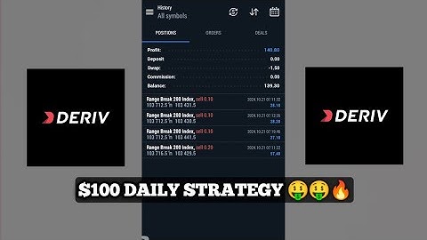 RANGE BREAK 200 & 100 TRADING STRATEGY[$100 DAILY] 💯