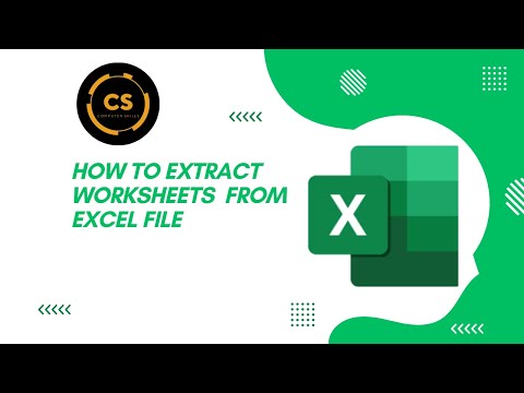 How to Extract Excel  Worksheets as Separate Files