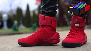 Kobe 9 Red October Air Mags On Feet