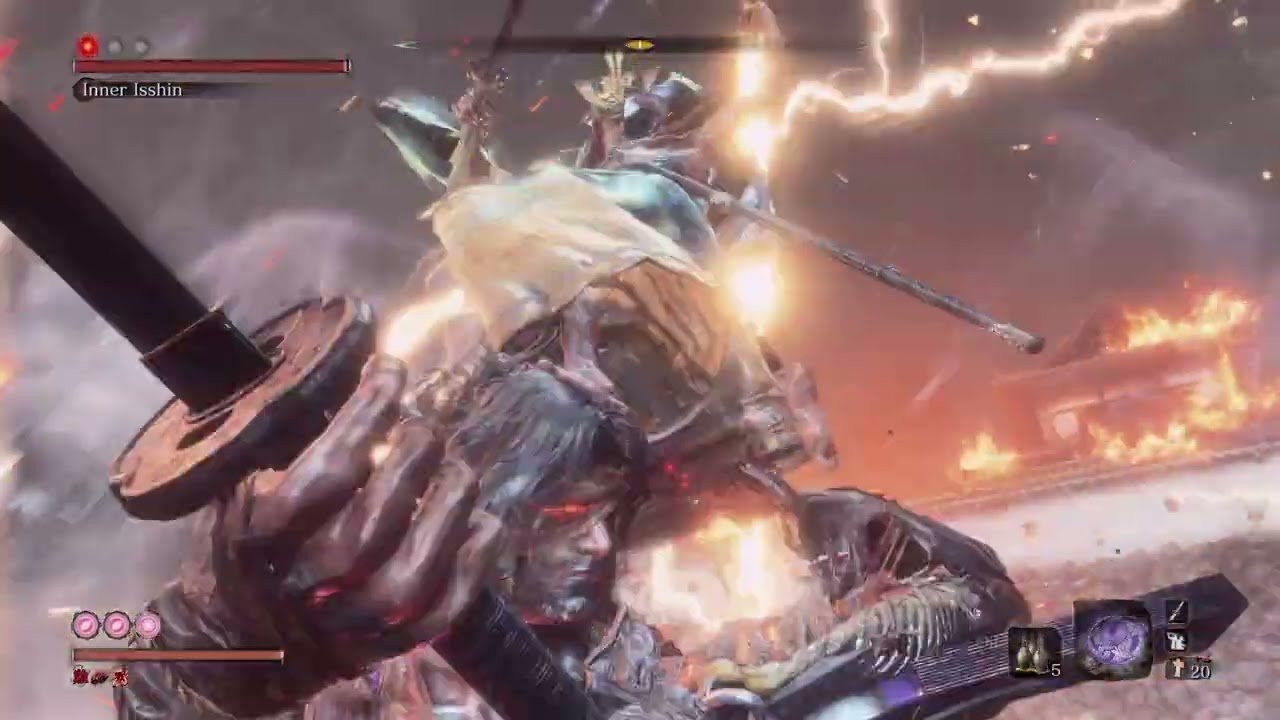 Sekiro - LMTSR Inner Isshin (No Hit) [ Lightning reversal damage only ]