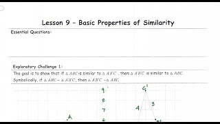 G8M3 Lesson 9 on Basic Properties of Similarity