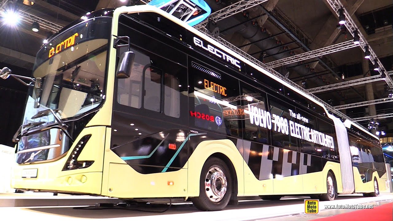 2020 Volvo 7900 Electric Articulated City Bus Walkaround - Exterior Interior Tour