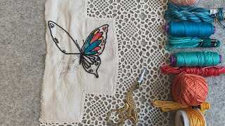 #roxysjournalofstitchery  Vol.3 - Butterfly Part 2 - Painting with Thread