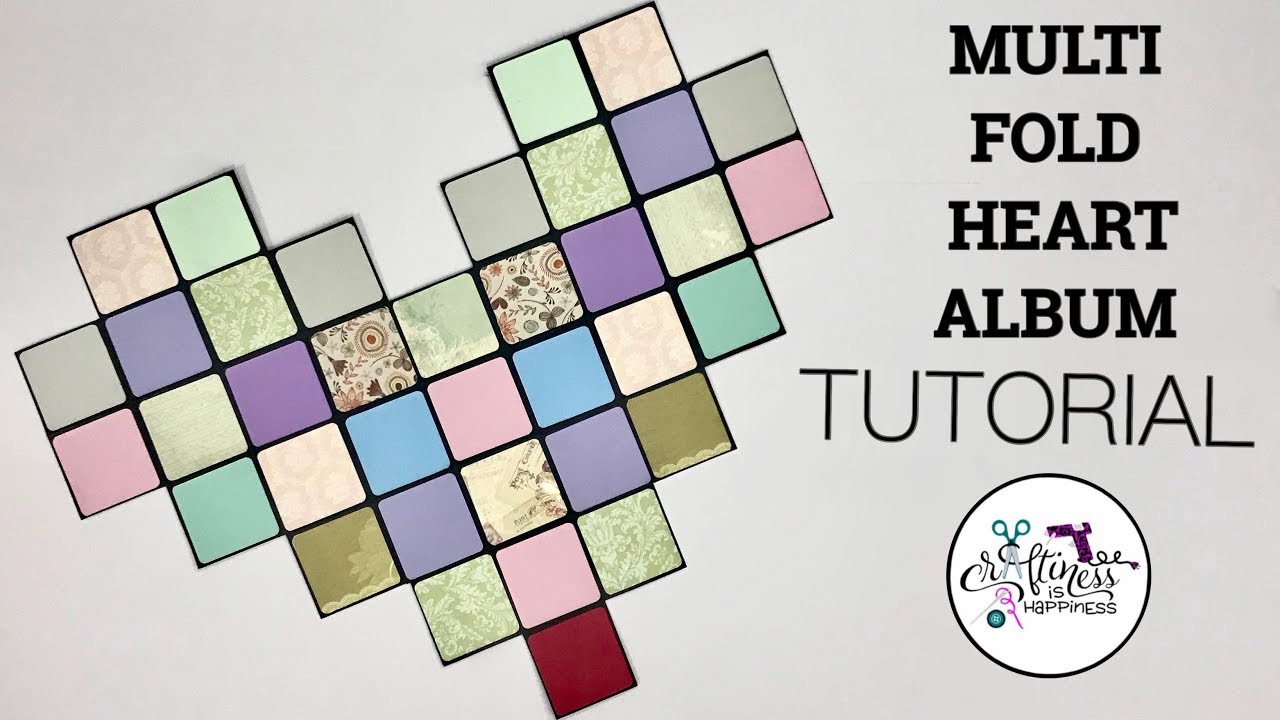 How To Make Heart Shaped Photo Album Valentine Gift Idea Multi Fold