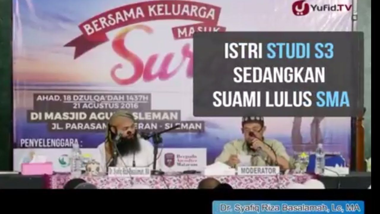 Lucu Istri Calon Doktor Ustad Syafiq Reza Basalamah Lc MA