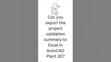 Export Project Validation Summary to Excel in Plant 3D! #autocad #autodesk #shorts #youtubeshorts