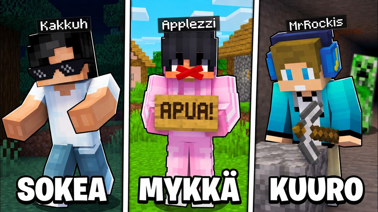 Minecraft, MUTTA KUURO, MYKKÄ JA SOKEA w/ @Kakkuh @MrRockis