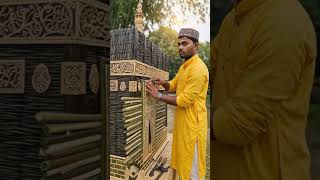 ​Making a Beautiful Mosque with Bamboo! 🕌🔥 #youtubeshorts #amazing