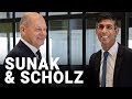  live rishi sunak and olaf scholz deliver joint press conference on european security in berlin
