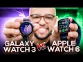 APPLE WATCH S6 vs GALAXY WATCH 3 | qual é o MELHOR relógio inteligente? COMPARATIVO!