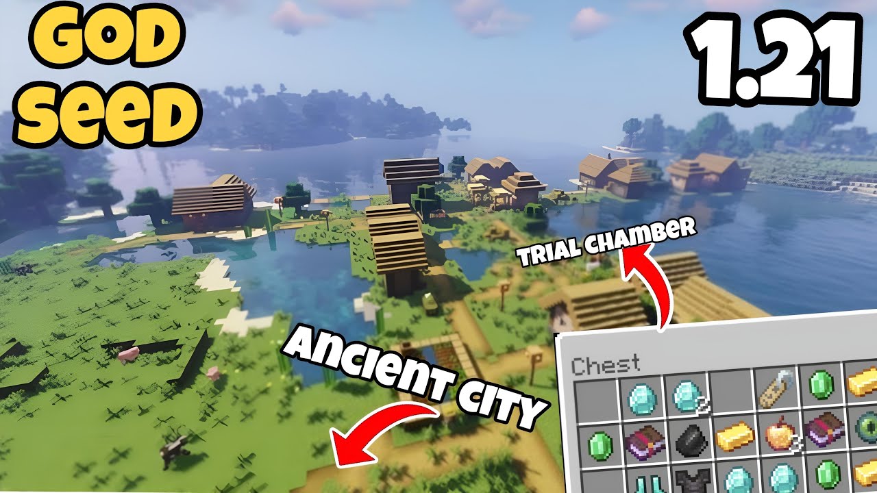 🔥Minecraft [ GOD SEED ] For Minecraft Pocket And Bedrock Edition || For ...