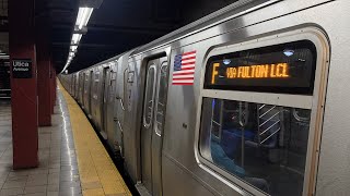 NYC Subway: (A) & (F) Trains @ Utica Avenue | IND Fulton Street Line