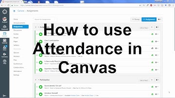 How to use the Attendance feature in Canvas Instructure Tutorial