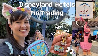 Pin Trading at the Disneyland Hotels | NEW 2026 hidden Disney pins | Meet Bing Bong and find Forky!