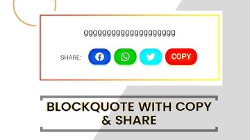 (PREMIUM) BLOCKQUOTE WITH COPY & SHARE BUTTON PLUGIN FOR WORDPRESS | WORDPRESS PLUGIN