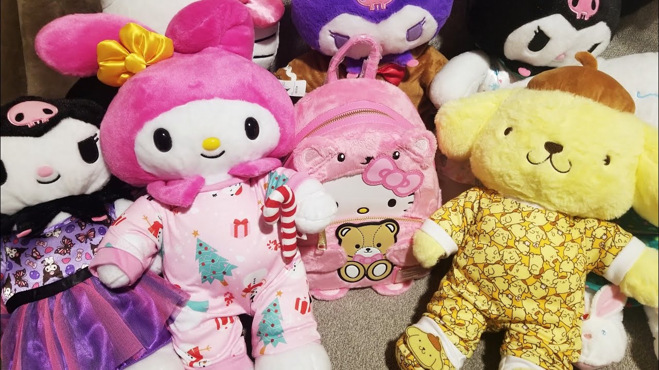 Loungefly Pink Hello Kitty Twin Bear Backpack with Yellow & Hot Pink Bows Loungefly Hello Kitty And Friends Bestie Hearts Mini  main image 4