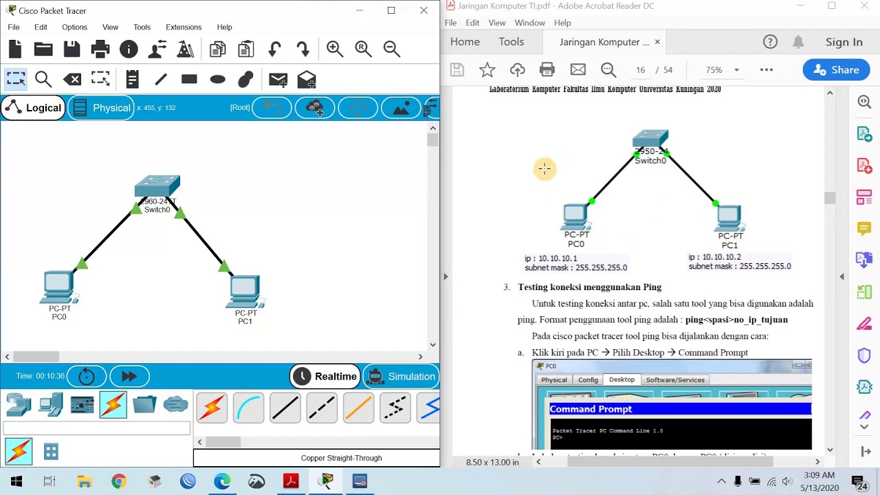 Cisco Packet Tracer IP Addressing pada PC - YouTube