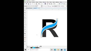 Creative R Logo Design in CorelDRAW