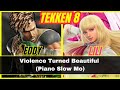 Violence in Harmony Eddy vs Lili Slow Motion Battle Piano music  #tekken8 #gaming #slowmotion 
