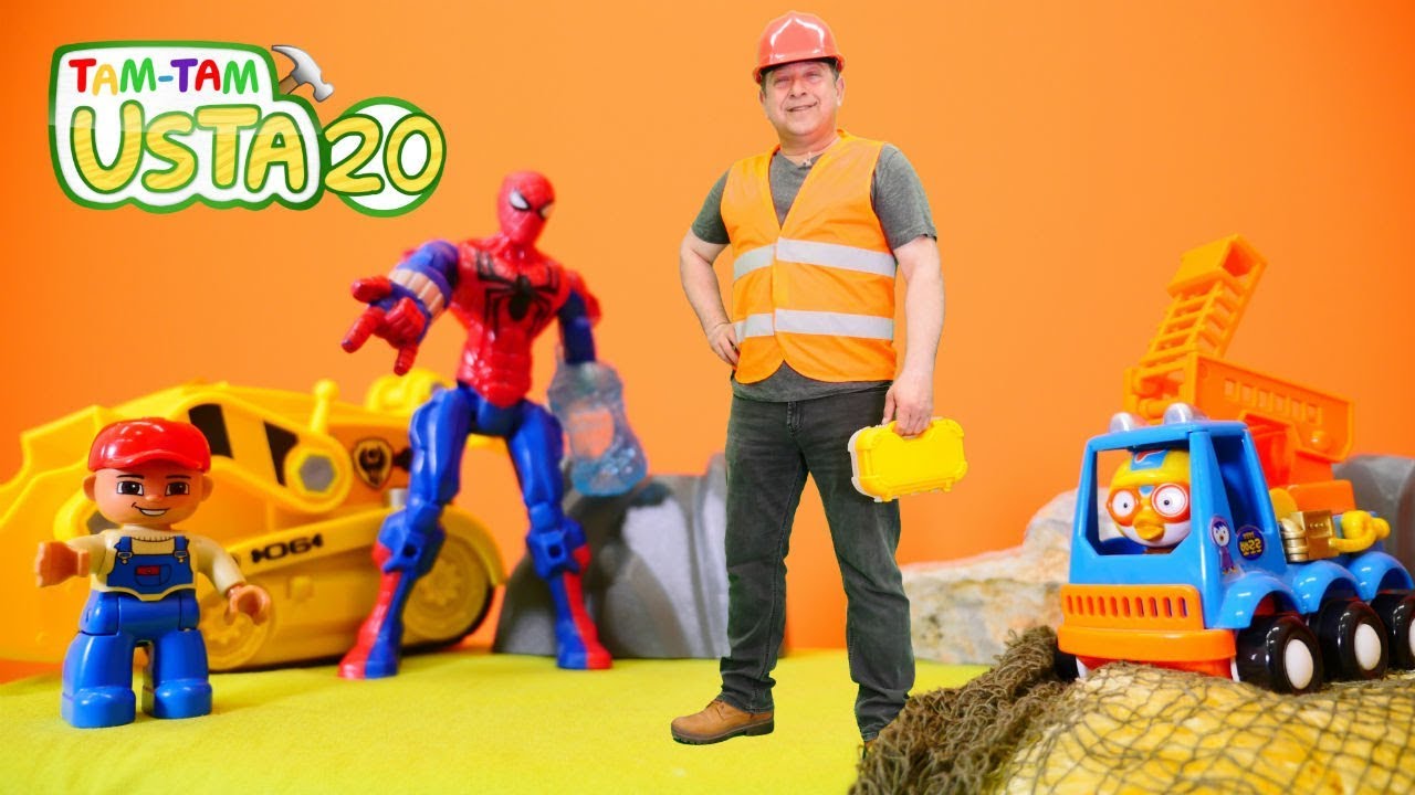 Spiderman Lego Duplo dozeri kaldırıyor. Tam tam Usta 20
