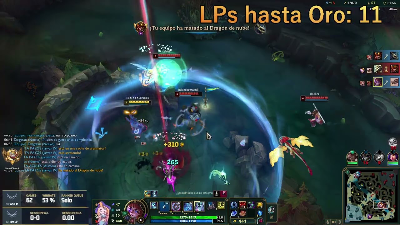 Ligoleyen con el carry, el pedazo de malo ha bajado 1 rango entero por jugar solo y probar champ