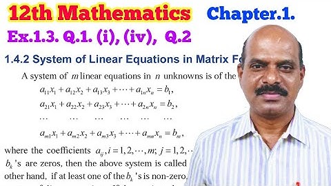 12th Exercise 1.3. Q.No. 1, 2 | Chapter 1 | 12th Mathematics |