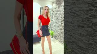 Red Hot Style Chic Mini Skirt & Bold Fashion Look