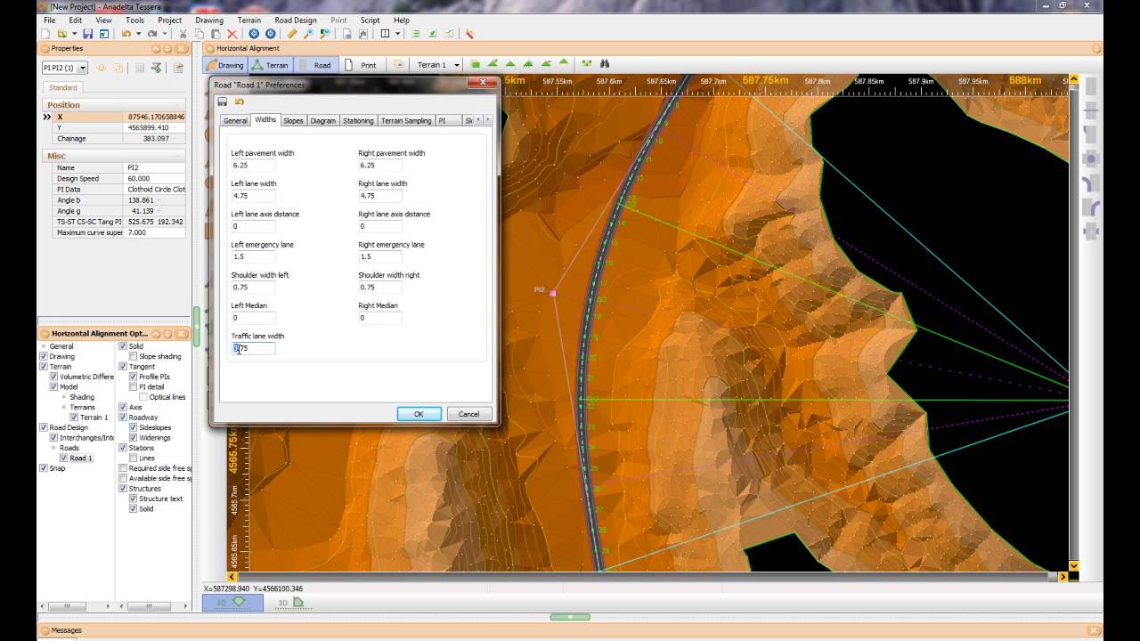 Horizontal alignment, Road design - YouTube