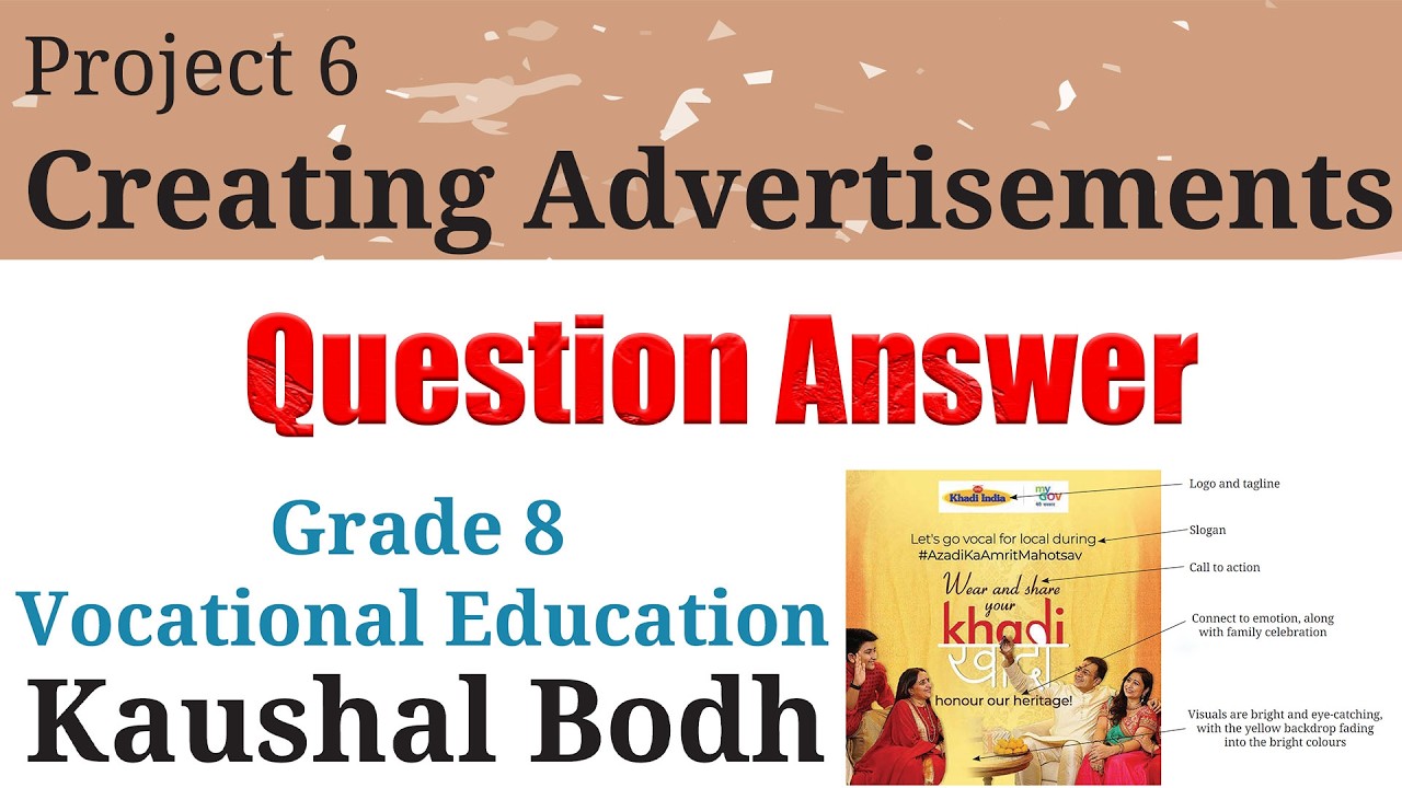 Project 6. Creating Advertisements - Question Answer | Class 8 Vocational Education