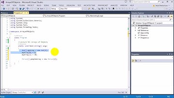 Learn C# for beginners: 58 -  Arrays of Objects