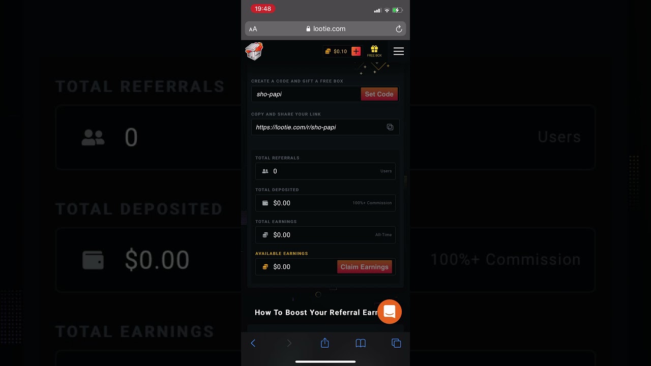 Lootie free box code 2021