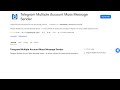 Telegram Mass message sender -Multiple Account Support #telegram #telegrammessagesender #scraper