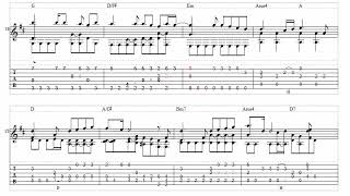 Fuki 'Kamisama wa kitto'『神様はきっと』Anime W'z ED ソロギター タブ譜 Guitar Tab