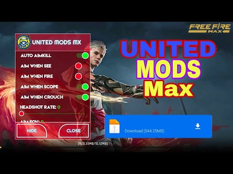 UNITED MODS FREE FIRE Max hack download || united mods mx || free fire