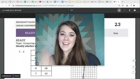 Week 5 IM1 2.3 Linear, Exponential, or Neither?