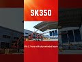 SK350 lifts 1.7 tons with fully extended boom