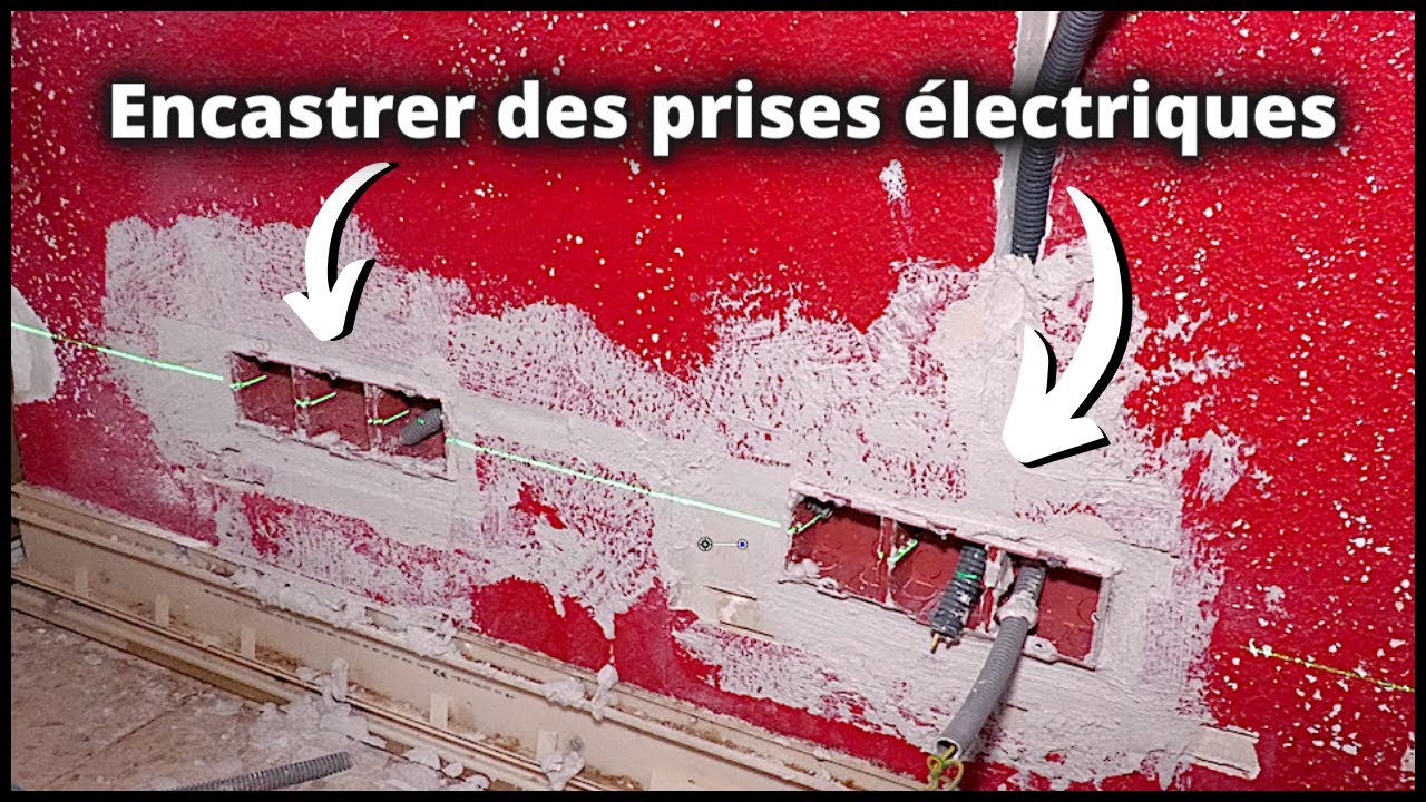 Scellement au plâtre des boites électriques